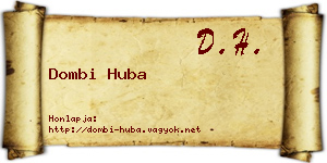 Dombi Huba névjegykártya